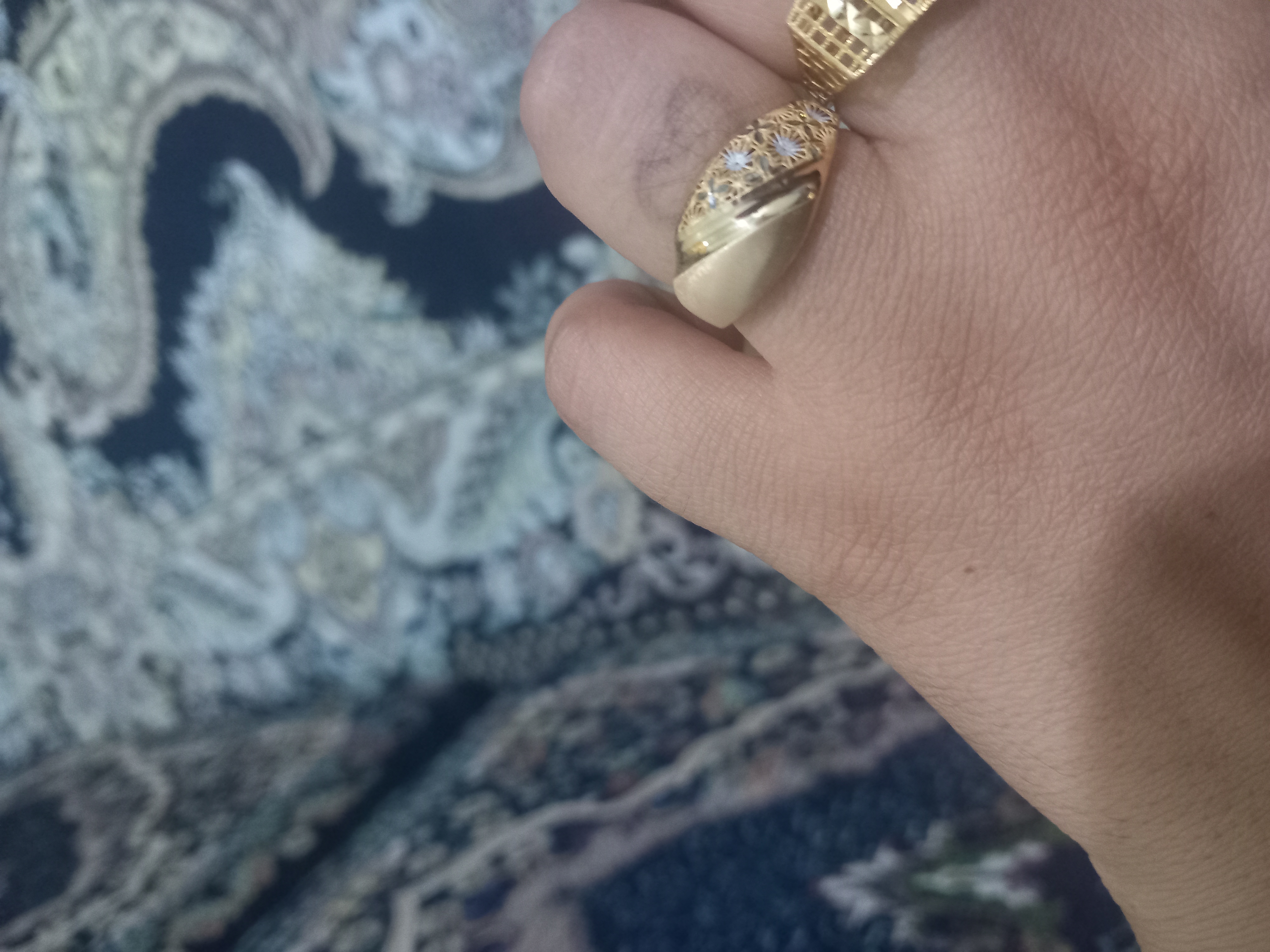انگشتر طلا 18 عیار زنانه طلای مستجابی مدل آوا کد 55