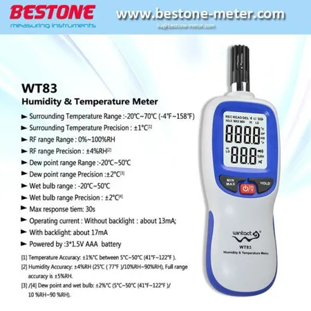 رطوبت سنج و دماسنج وینتکت مدل WT83
