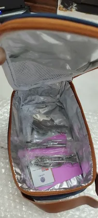 ظرف سفری مدل دینا دو طبقه استیل به همراه کیف