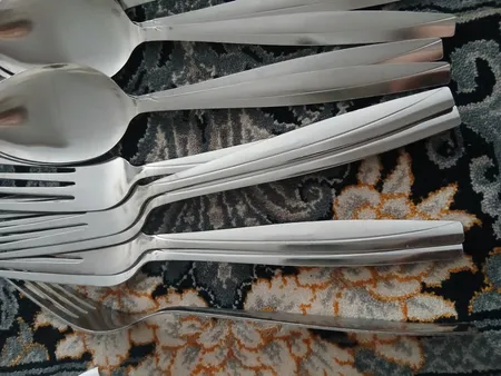 ست قاشق و چنگال 12 پارچه آذرنما مدل G-01