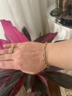 دستبند طلا 18 عیار زنانه طلای مستجابی کد 67154