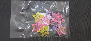 تجریه خرید گیره مو دخترانه مدل تق تقی ستاره ای پاستیلی بسته 10 عددی