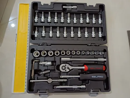 آچار و سری بکس و پیچ گوشتی سل پرو مدل 72546 مجموعه 46 عددی