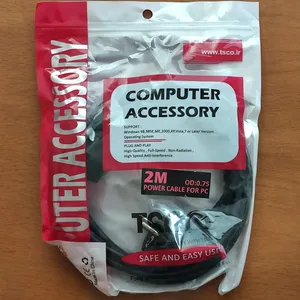 تجریه خرید کابل برق سه پین منبع تغذیه کامپیوتر تسکو مدل TC 85 طول 2 متر