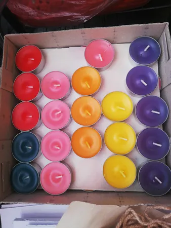 شمع وارمر مدل هفت رنگ بسته 100 عددی