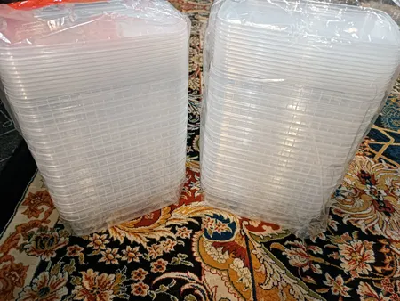 ظرف نگهدارنده طب پلاستیک مدل 1200cc ماکروویوی بسته 11 عددی