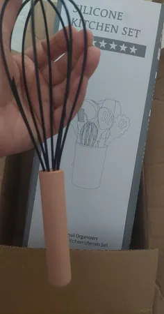 سرویس کفگیر و ملاقه 12 پارچه کیچن ست مدل سیلیکونی کد 01