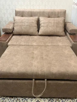 مبل تختخواب شو 1 تکه 2 نفره اورنگ مدل ریلی دسته دوبل