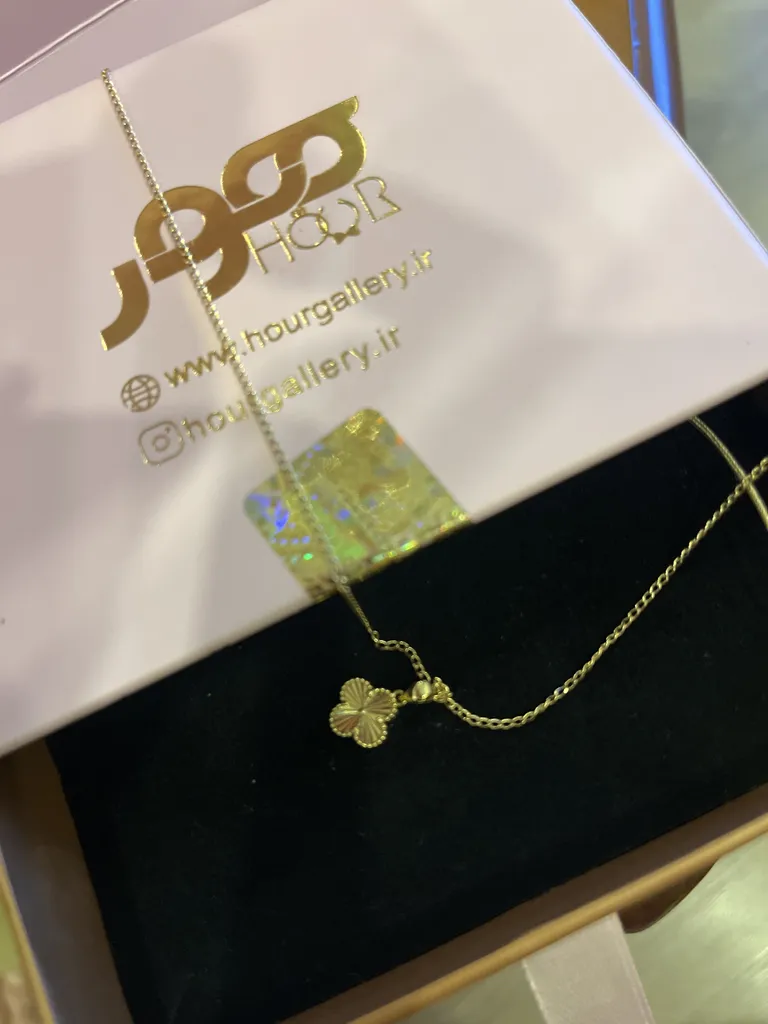 آویز گردنبند طلا 18 عیار زنانه هور گالری مدل ونکلیف مینیمال بزرگ کد RCP200