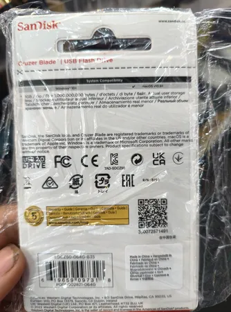 فلش مموری سن دیسک مدل Cruzer Blade CZ50 ظرفیت 64 گیگابایت با رابط USB 2.0