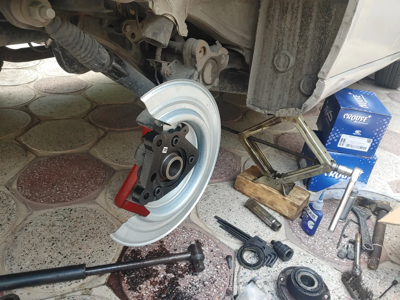 لوازم ترمز چرخ عقب هیدیکا مدلHT001 مجموعه 26 عددی