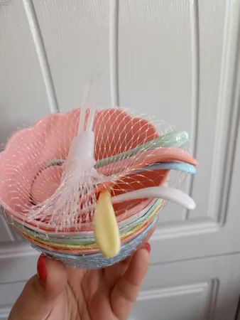 کاسه مدل شنتیا مجموعه 6 عددی به همراه قاشق