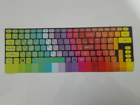 برچسب کیبورد طرح پالت کد 1 با حروف فارسی