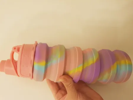 قمقمه مدل سیلیکونی تاشو کد NEW 01 گنجایش 0.5 لیتر