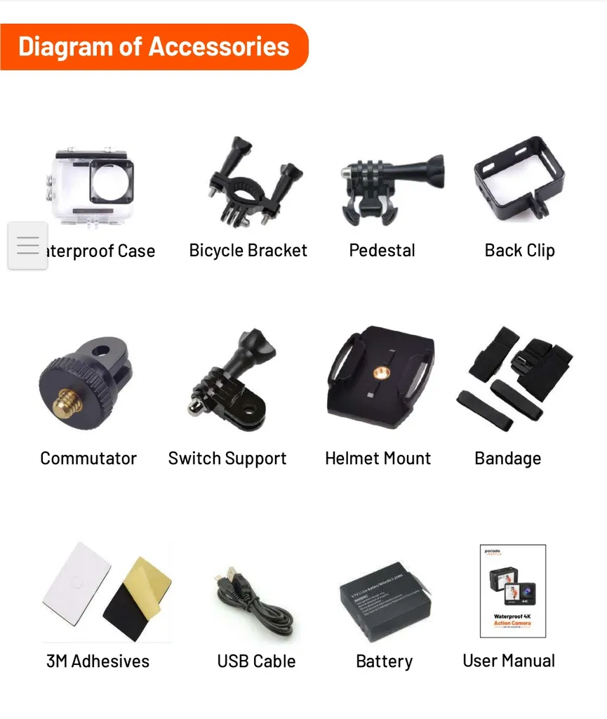 دوربین فیلم برداری ورزشی پرودو مدل 4KACAM