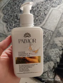 شیر مو پالمور مدل نارگیل و روغن آرگان حجم 250 میلی لیتر