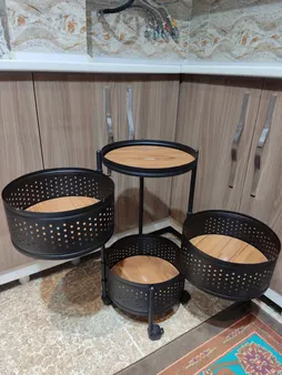 سبد سیب زمینی و پیاز ساین مدل گرد سه طبقه کد 443