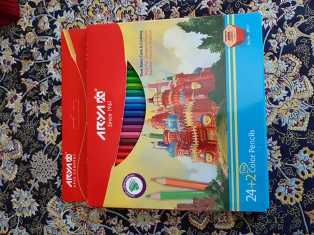 مداد رنگی 2+24 رنگ آریا مدل 3017