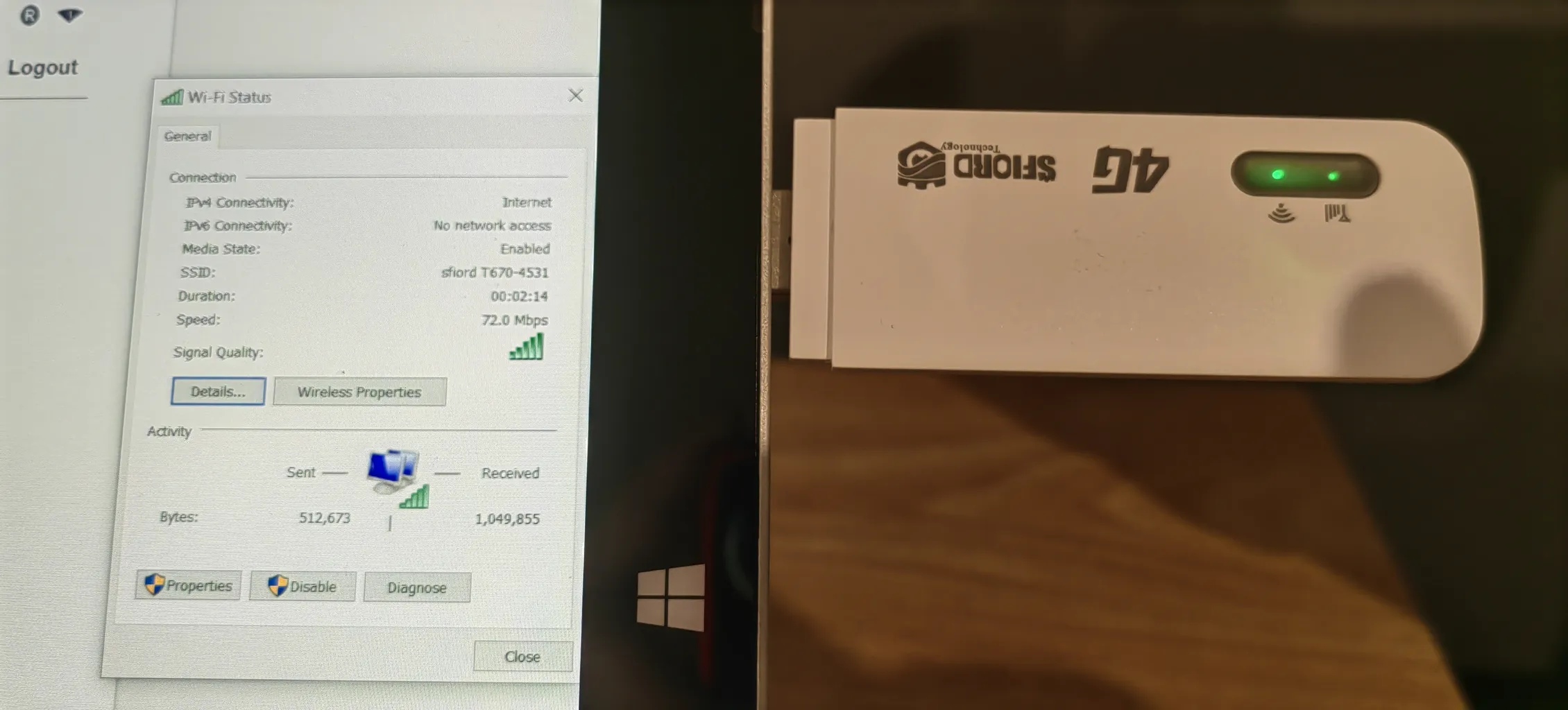 مودم 4G/LTE قابل حمل اسفیورد مدل T-670