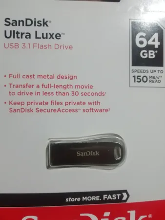 فلش مموری سن دیسک مدل Ultra Luxe ظرفیت 64 گیگابایت
