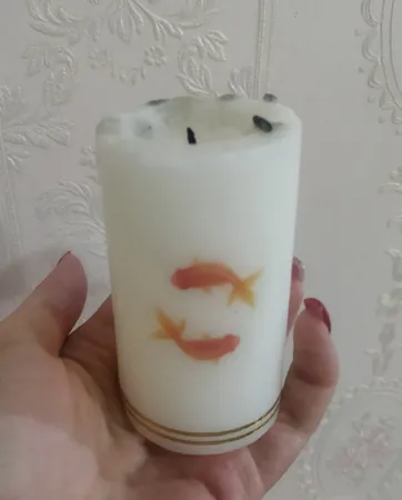 شمع مدل هفت سین و ماهی کد ۰۹ مجموعه دو عددی