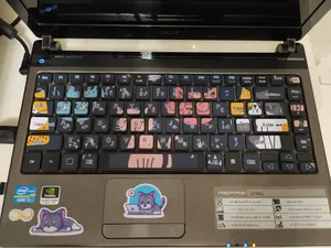 تجریه خرید استیکر لپ تاپ توییجین و موییجین طرح حیوانات کد 24 مناسب برای لپ تاپ 15.6 اینچ به همراه برچسب حروف فارسی کیبورد