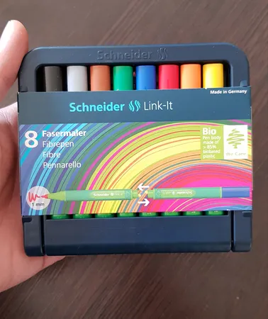 ماژیک رنگ آمیزی 8 رنگ اشنایدر مدل Link-It