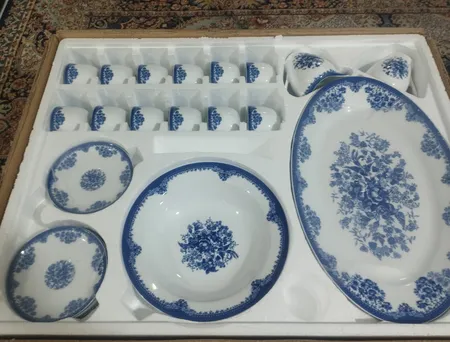 سرویس چینی 102 پارچه کامل چینی زرین ایران مدل ایتالیا اف  فلورانس  درجه عالی