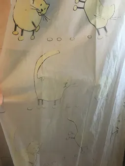 پرده حمام ونکو مدل Cat سایز 200x120 سانتی متر