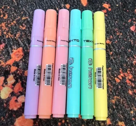 ماژیک علامت گذار پلیکان مدل Heron مجموعه 6 عددی