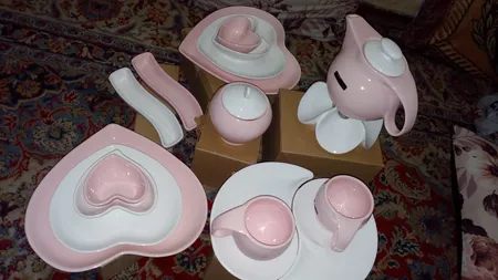 ست صبحانه خوری 17 پارچه آی سرام طرح ریتا مدل 4025