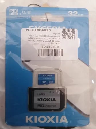 کارت حافظه‌ microSDHC کیوکسیا مدل EXCERIA کلاس 10 استاندارد UHS-I U1 سرعت 100MBps ظرفیت 32 گیگابایت به همراه آداپتور SD