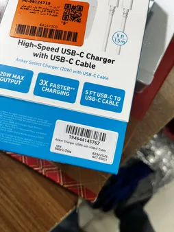 شارژر دیواری 20 وات انکر مدل B2348 به همراه کابل USB-C به طول 1.5 متر