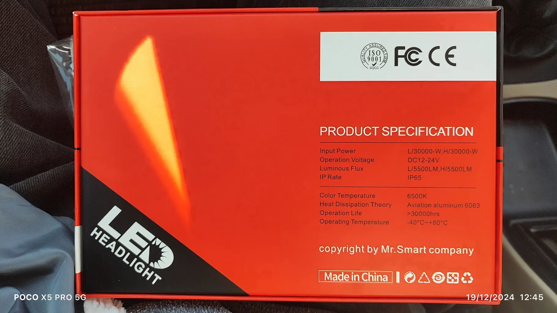 هدلایت لامپ خودرو اسمارت مدل M10 PRO پایه H7 بسته دو عددی