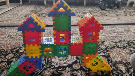 بازی ساختنی بلوک های خانه سازی 72 تکه