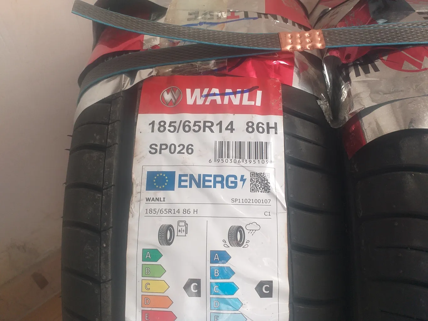 لاستیک خودرو ونلی مدل SP026 سایز 14 / 65 / 185 میلی‌متر تولید سال 2024 - 2 حلقه