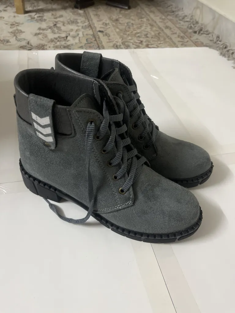 نیم بوت زنانه سیی مدل آملو گروهبانی کد 1842.3