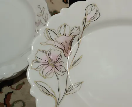 سرویس غذاخوری 25 پارچه 6 نفر مدل شیپوری