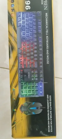 کیبورد و موس مخصوص بازی مدل K96، سوییچ ممبران، Full-Size، نورپردازی RGB