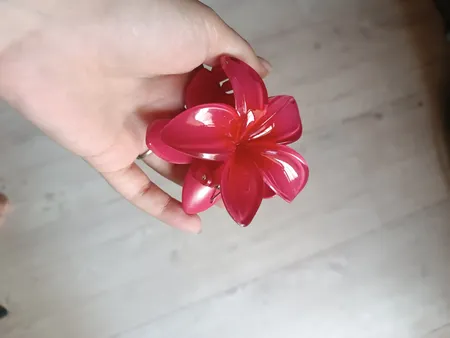 کلیپس مو زنانه مدل گل پلومریا کد brg 410