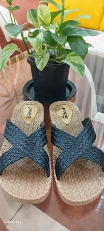 دمپایی زنانه پاپا مدل پلاستیکی حصیری کد pa-101