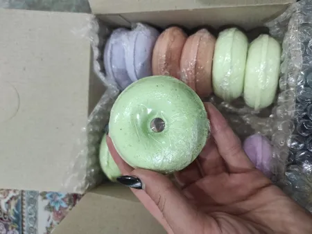 کوکتل پدیکور مدل دونات وزن 70 گرم بسته 12 عددی