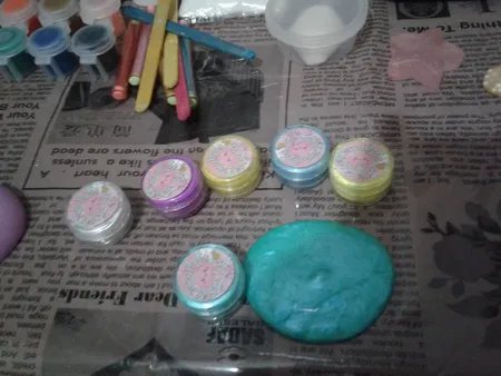 پودر رنگ اسلایم تپلی مدل Aqua