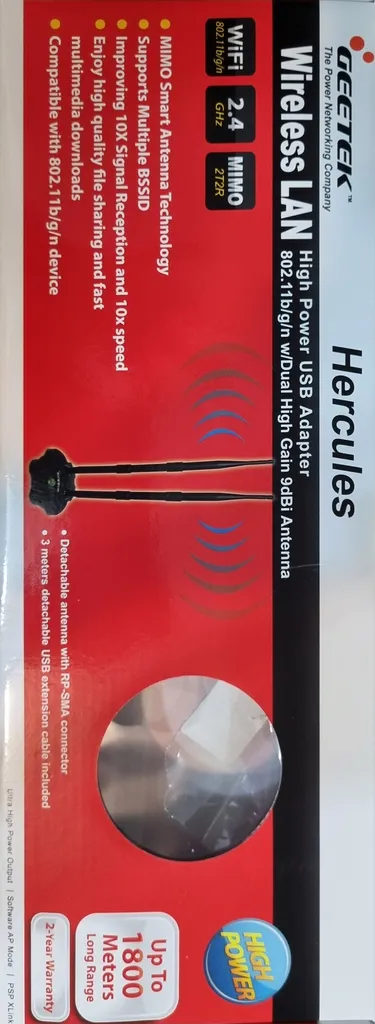 کارت شبکه بی سیم USB کارت شبکه گیتک مدل GT – 18NU