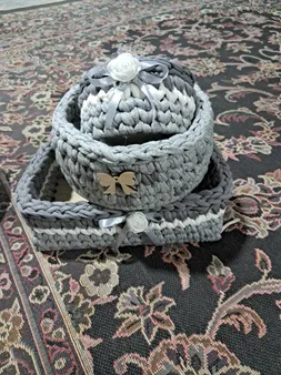 ست سیسمونی اتاق کودک مدل سبد تریکو مجموعه 3 عددی