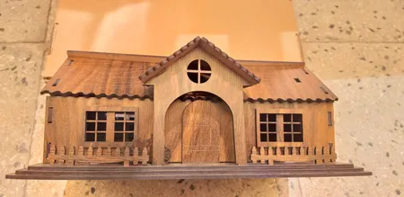 جعبه دستمال کاغذی طرح کلبه کد 0120