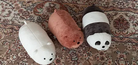 عروسک طرح خرس کله فندقی طول 30 سانتی متر بسته 3 عددی