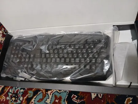 کیبورد و ماوس گیمینگ وریتی مدل V-KB6126GCW، سوییچ ممبران، Full-Size، نورپردازی LED RGB