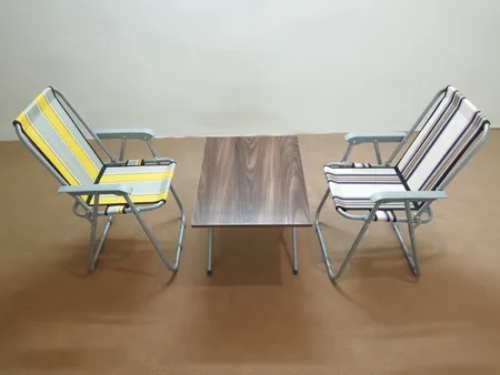 میز و صندلی سفری  تاشو 2 نفره مدل somi بسته 3 عددی
