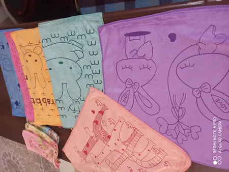 دستمال آشپزخانه مدل حوله ای نانو گلدار مجموعه 3 عددی